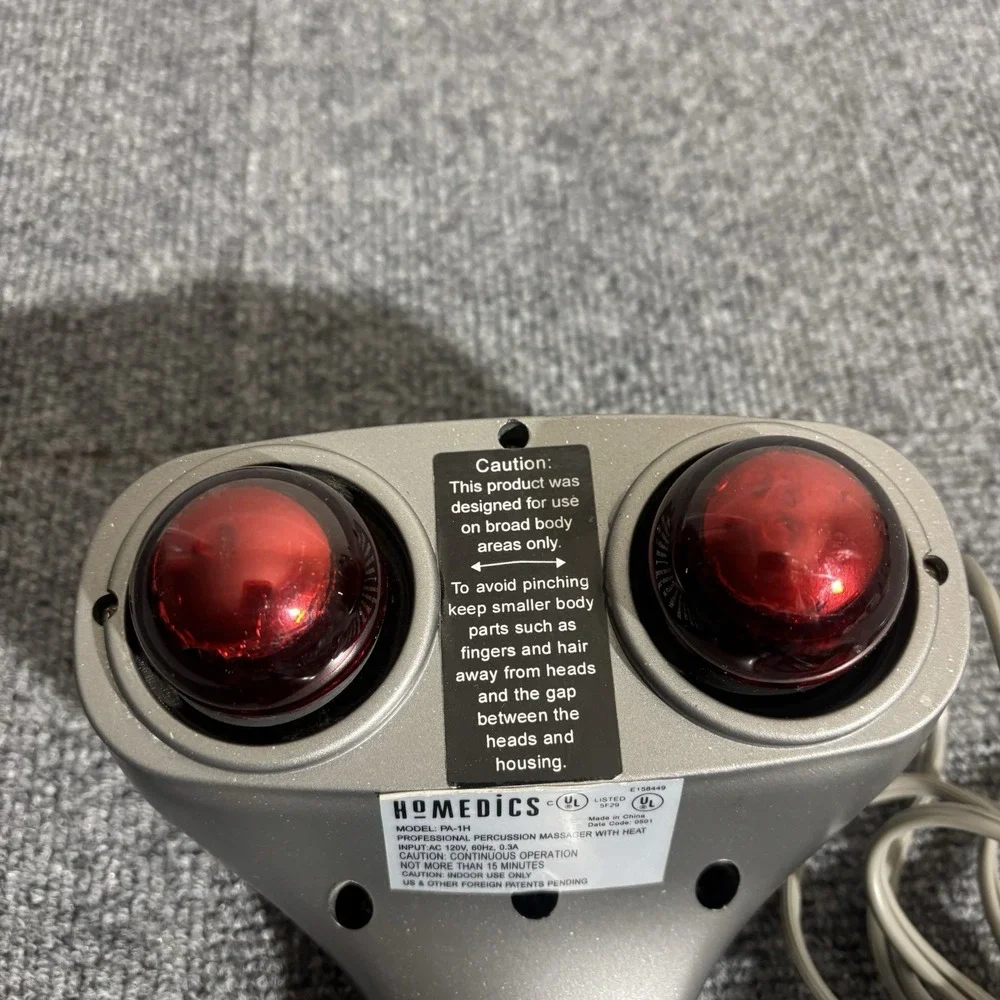 Homedics PA-1H Percussion Massager Double Massager Corded Gray Handheld
